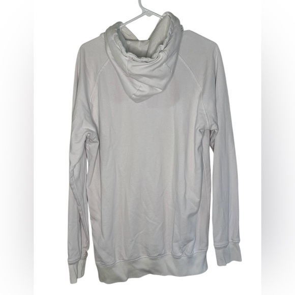 GYMSHARK White Hoodie Black Center Logo Unisex Size Medium Sporty Activewear - Picture 5 of 11